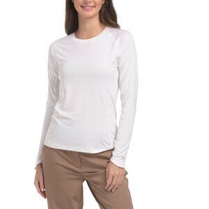 PUMA GOLF Bright White Upf 50 Long Sleeve Crew Neck Top